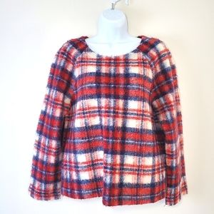 Madewell Wool Blend Plaid Sweater